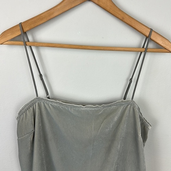 Intimately Free People gray velvet peplum cami - Picture 4 of 10